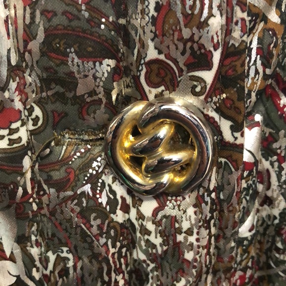 Vintage Pacific I.D. jacket Women's Ones Size coat foil look abstract art deco - Picture 7 of 11